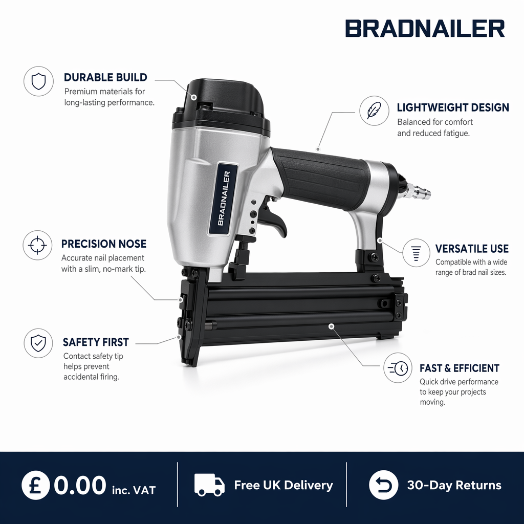 BradNailer feature callout infographic
